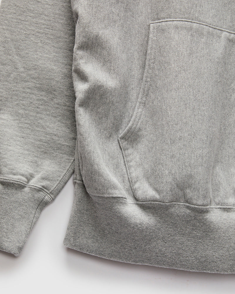 Reverse Weave Heavyweight Pullover Hoodie in Heather Grey