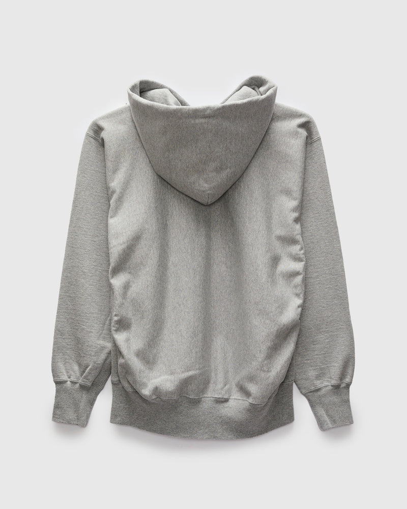 Reverse Weave Heavyweight Pullover Hoodie in Heather Grey