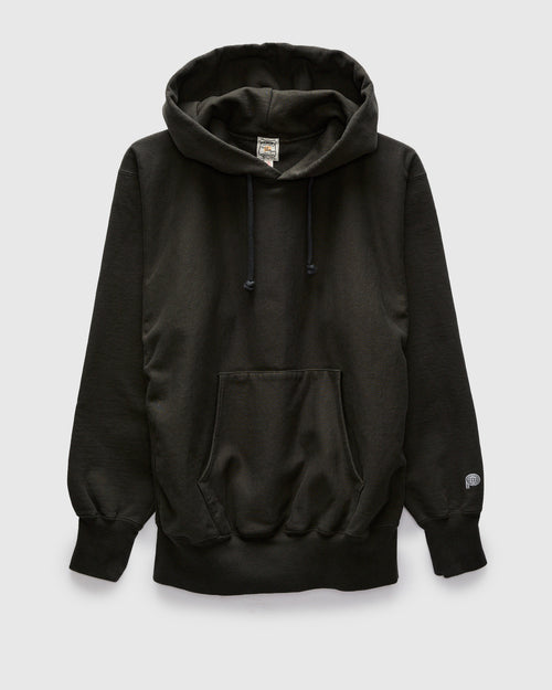 Reverse Weave Heavyweight Pullover Hoodie in Sulfur Black