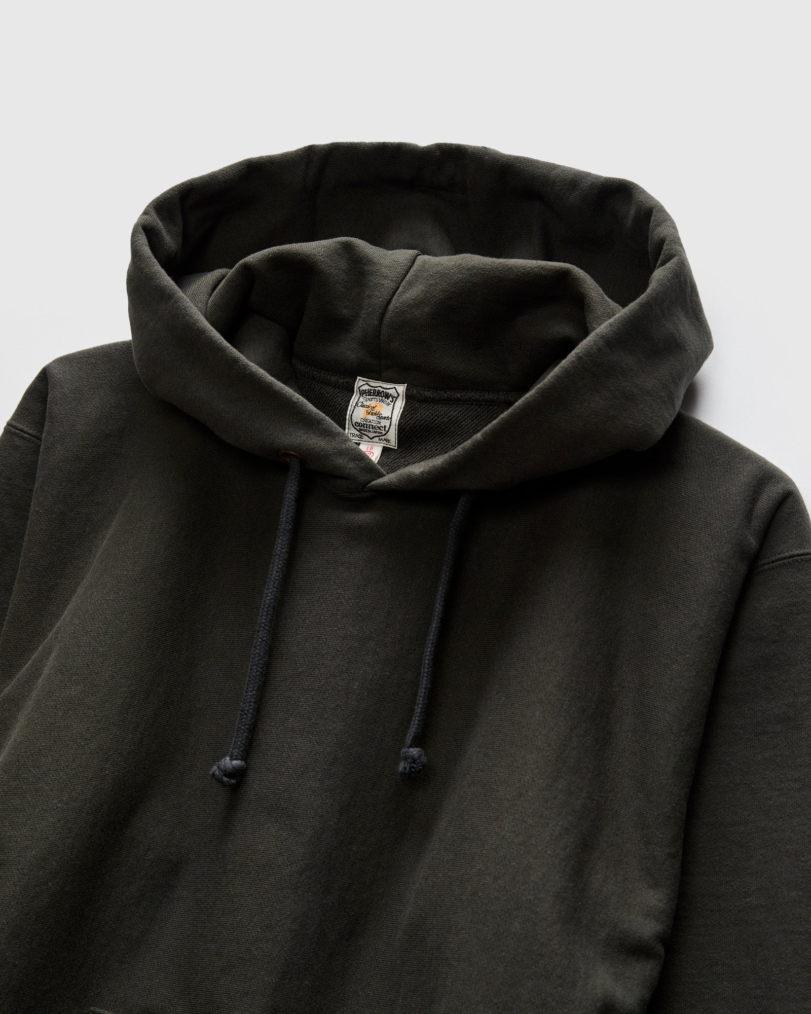 Reverse Weave Heavyweight Pullover Hoodie in Sulfur Black – Blue