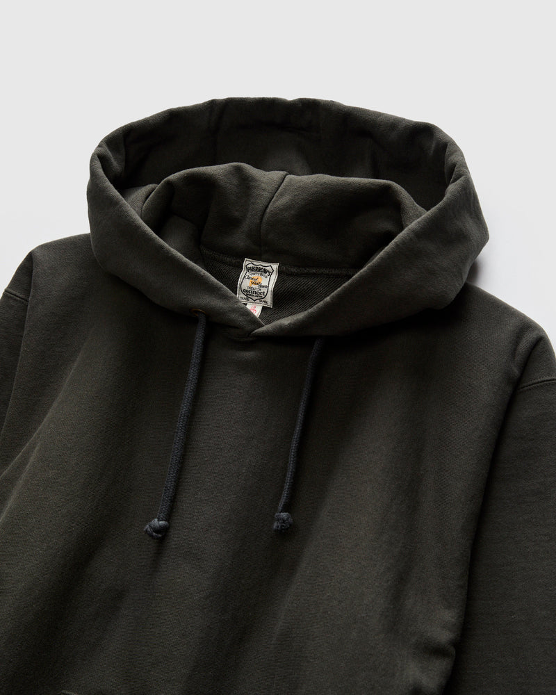 Reverse Weave Heavyweight Pullover Hoodie in Sulfur Black