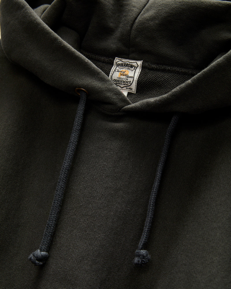 Reverse Weave Heavyweight Pullover Hoodie in Sulfur Black