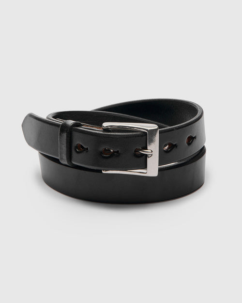 Saddle Leather Belt in Black