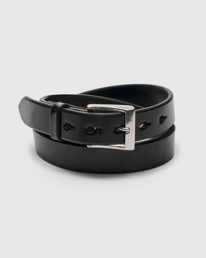 Saddle Leather Belt in Black