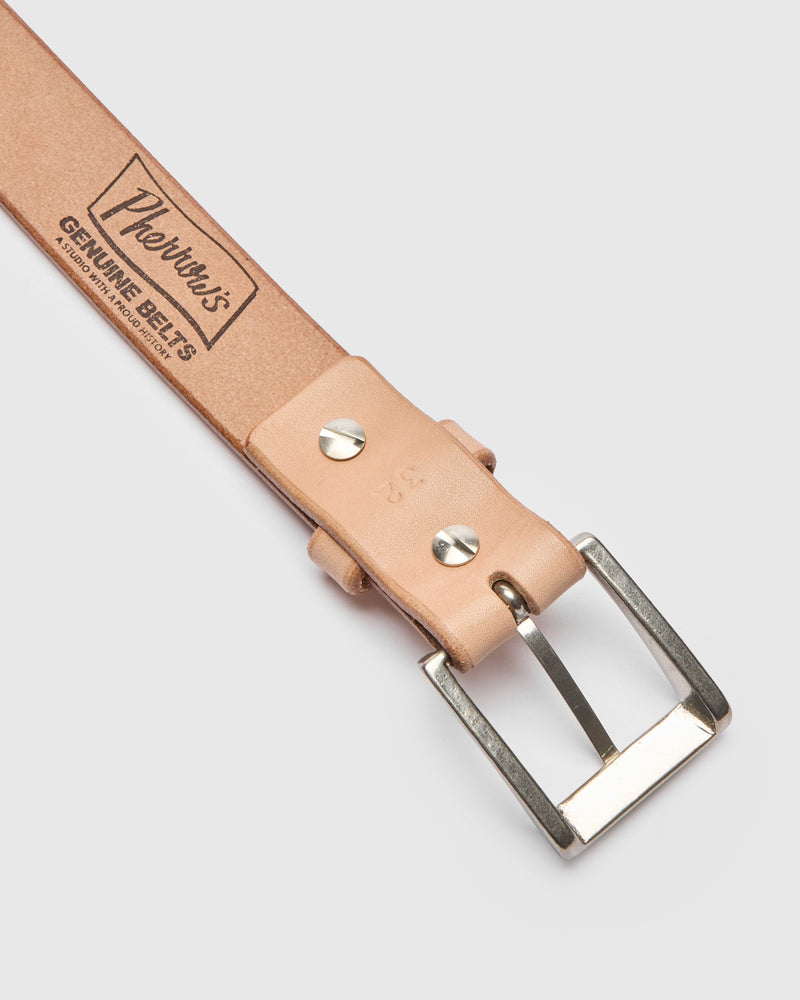 Saddle Leather Belt in Natural