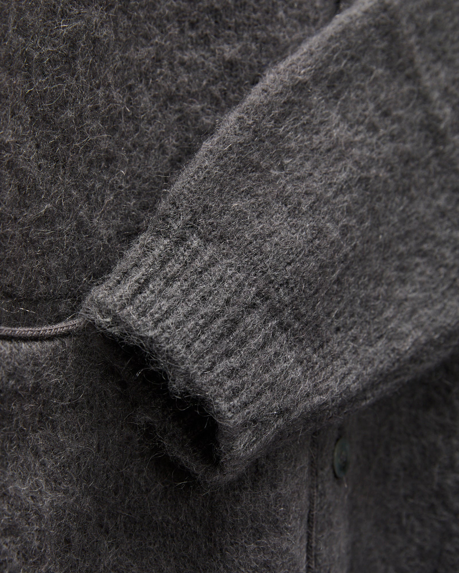 Shaggy Mohair Cardigan in Charcoal – Blue Owl Workshop