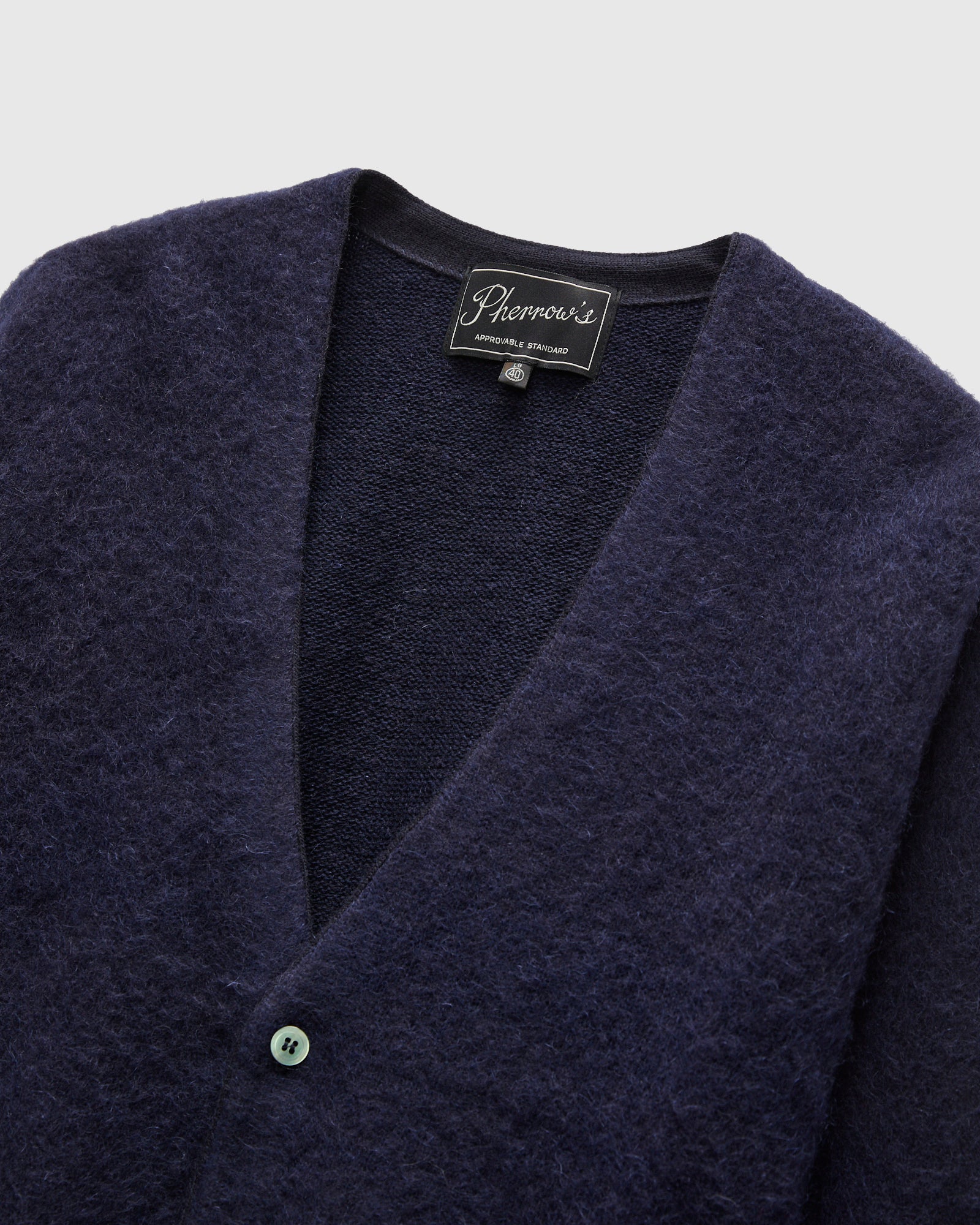Shaggy Mohair Cardigan in Navy – Blue Owl Workshop