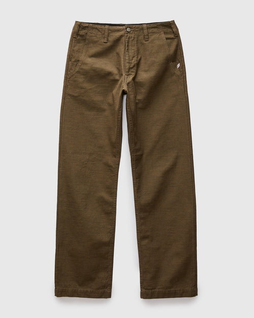 Sulfur Dye Work Trousers in Khaki Black