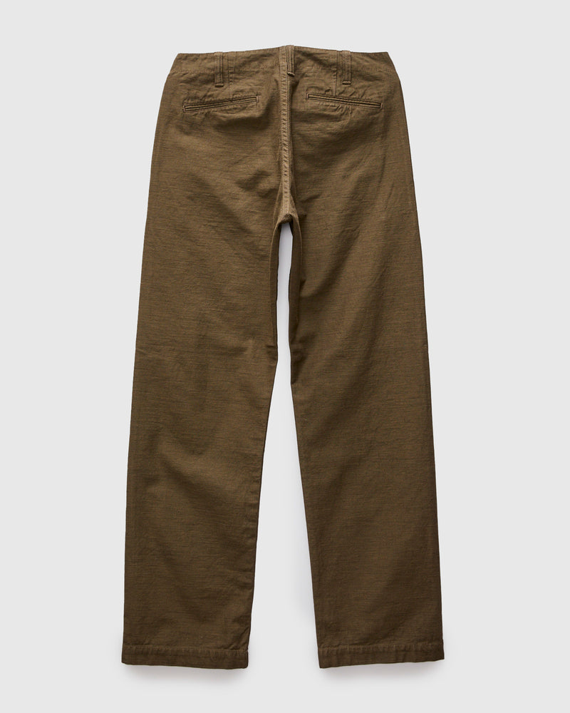 Sulfur Dye Work Trousers in Khaki Black