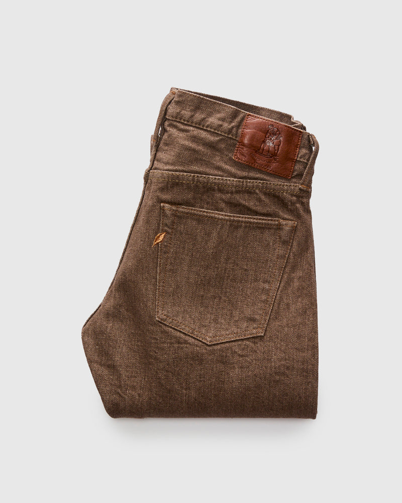 BR-14oz-005 "Sulfur Brown" 14oz Slub Selvedge Denim - Slim Straight Fit