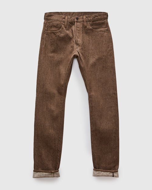 BR-14oz-019 "Sulfur Brown" 14oz Slub Selvedge Denim - Relaxed Tapered Fit