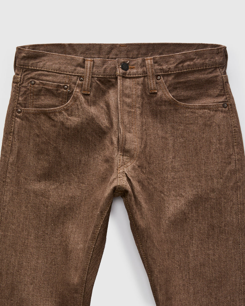 BR-14oz-019 "Sulfur Brown" 14oz Slub Selvedge Denim - Relaxed Tapered Fit