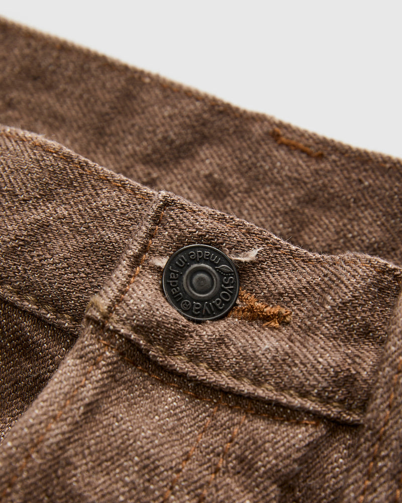 BR-14oz-019 "Sulfur Brown" 14oz Slub Selvedge Denim - Relaxed Tapered Fit