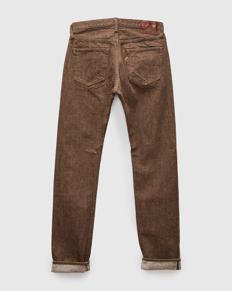 BR-14oz-019 "Sulfur Brown" 14oz Slub Selvedge Denim - Relaxed Tapered Fit