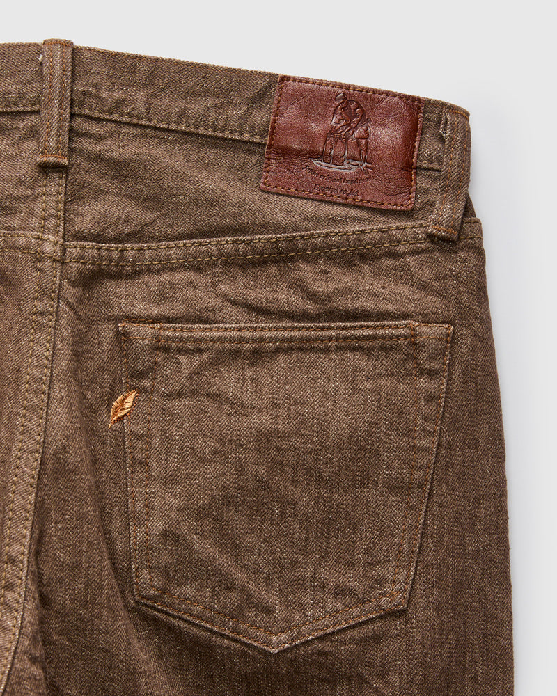 BR-14oz-019 "Sulfur Brown" 14oz Slub Selvedge Denim - Relaxed Tapered Fit