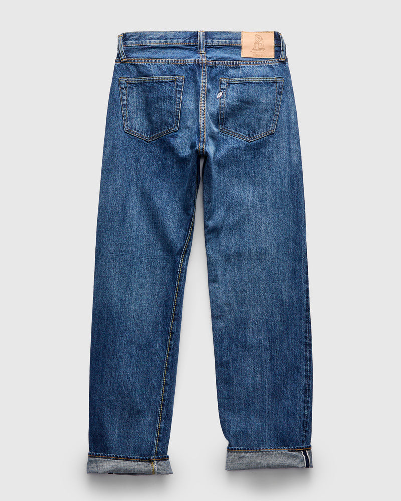 "Natural Used Indigo" 14oz Washed Selvedge Denim - Regular Straight Fit