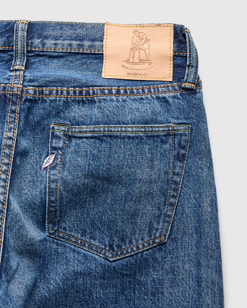 "Natural Used Indigo" 14oz Washed Selvedge Denim - Regular Straight Fit