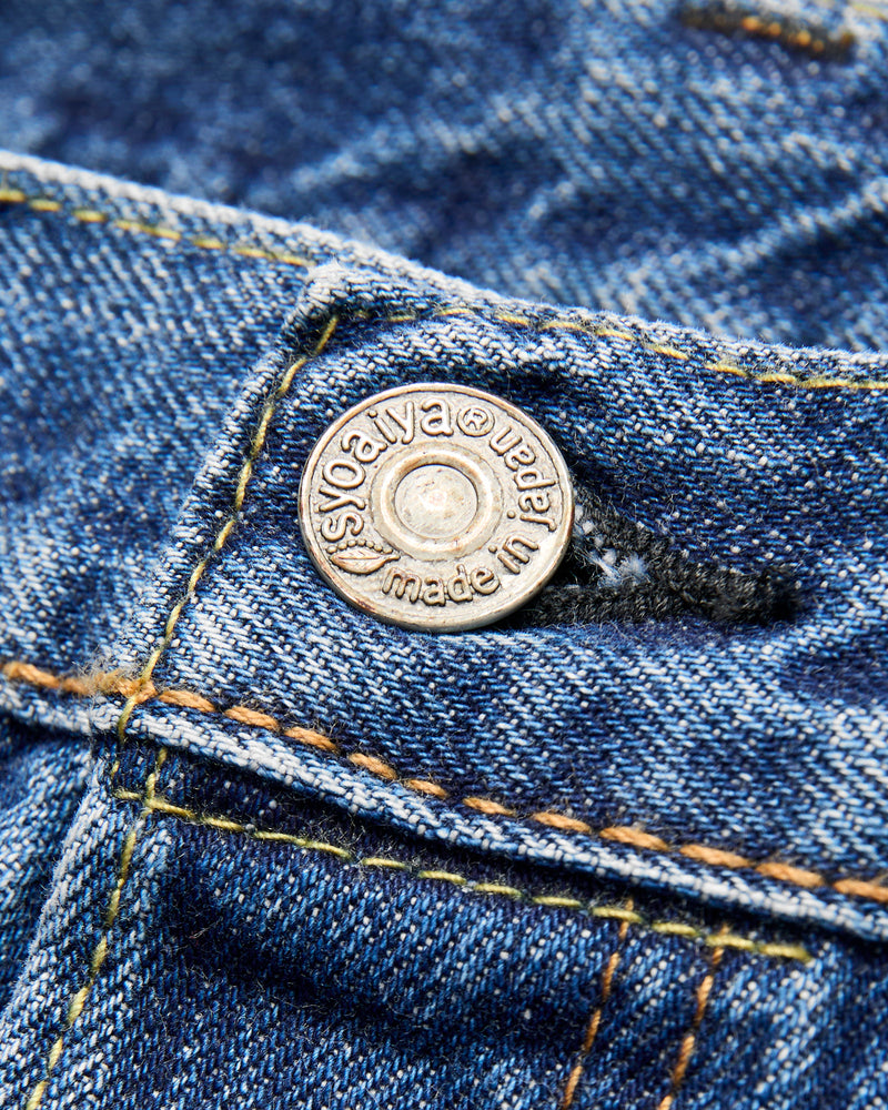 "Natural Used Indigo" 14oz Washed Selvedge Denim - Regular Straight Fit