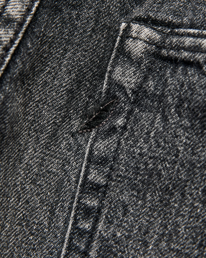 "Natural Used Black" 14oz Washed Selvedge Denim - Relaxed Tapered Fit