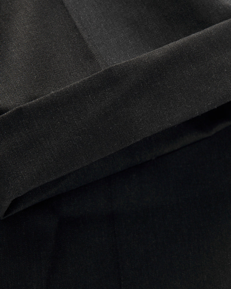 Single-Pleat Wool Trousers in Charcoal