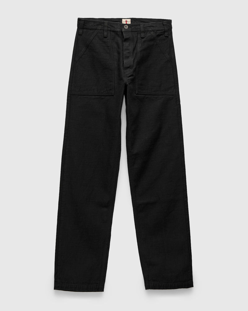 SJ52BK 15oz Slub Selvedge Baker Pants in Black