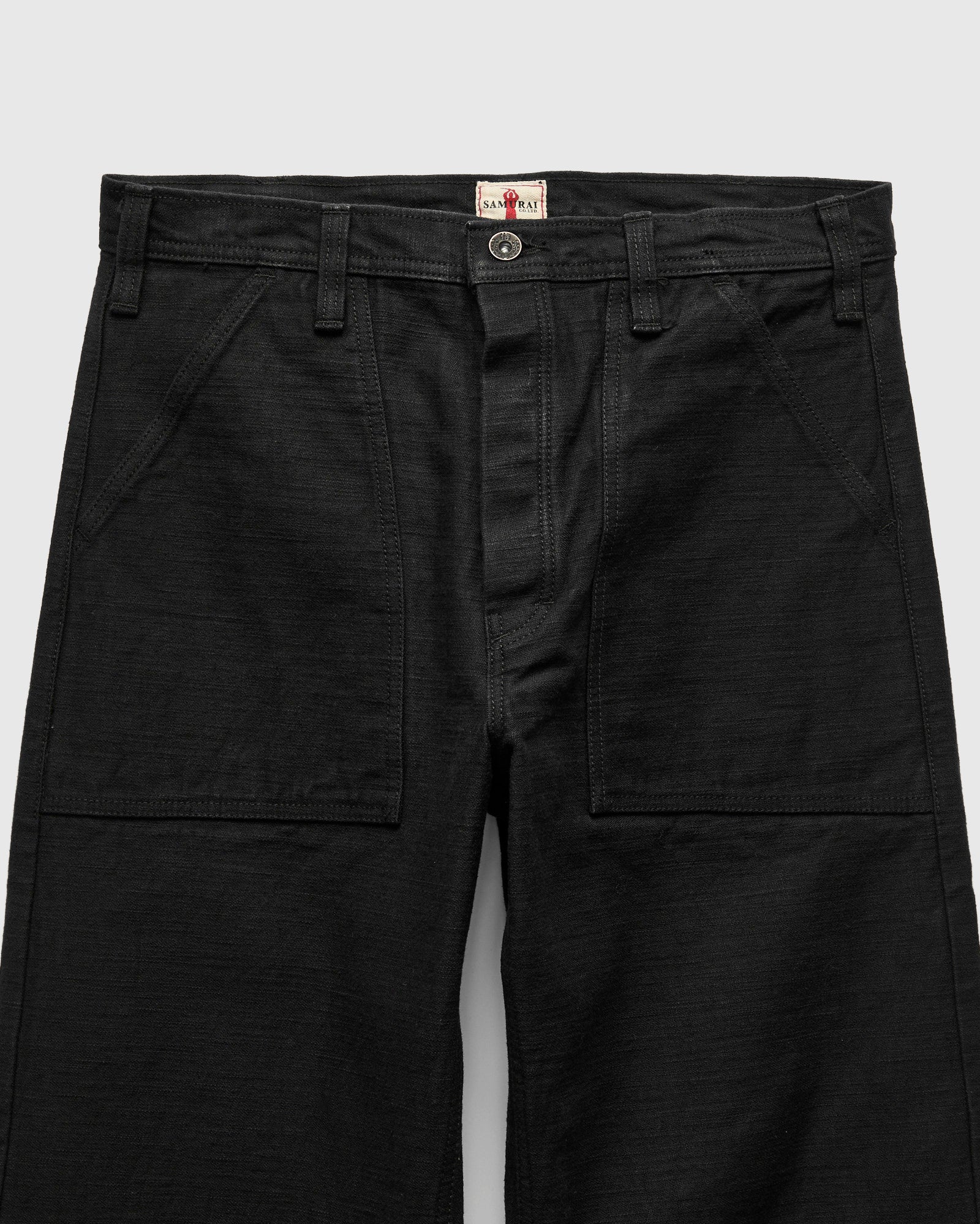 SJ52BK 15oz Heavyweight Selvedge Baker Pants in Black – Blue Owl