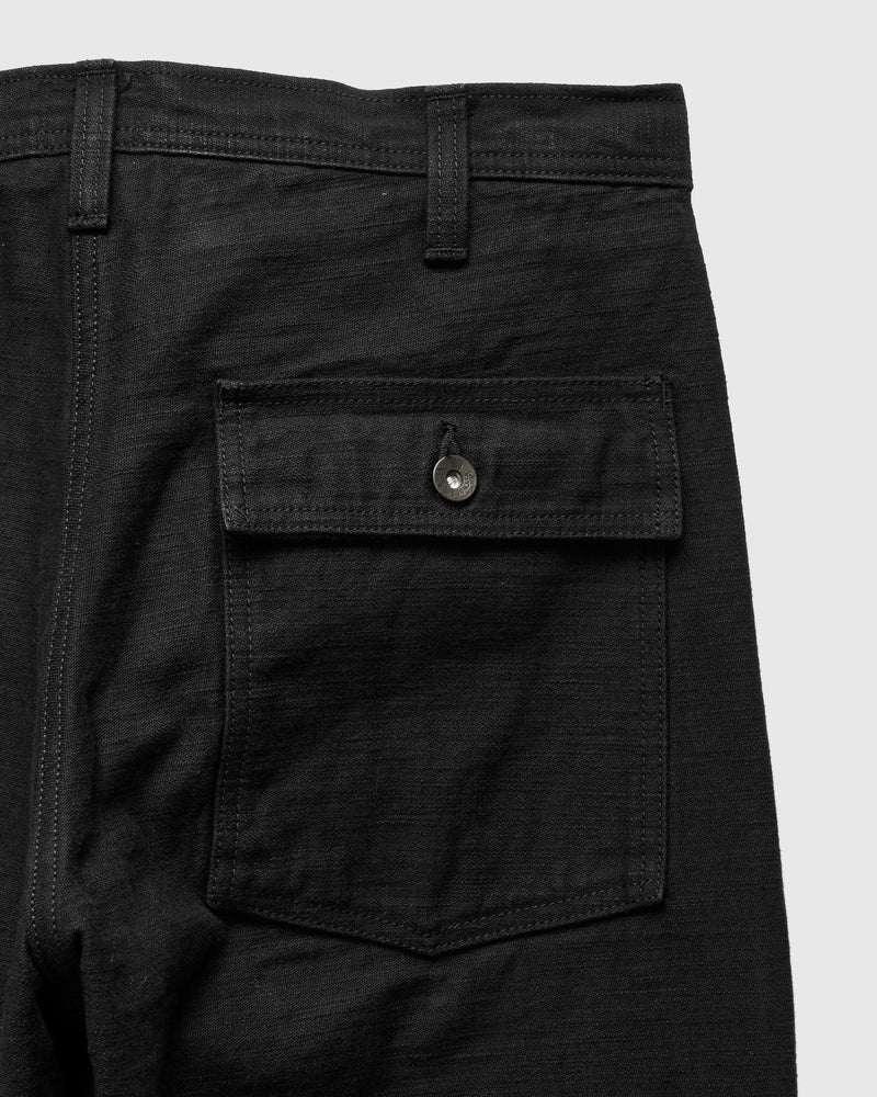 SJ52BK 15oz Slub Selvedge Baker Pants in Black