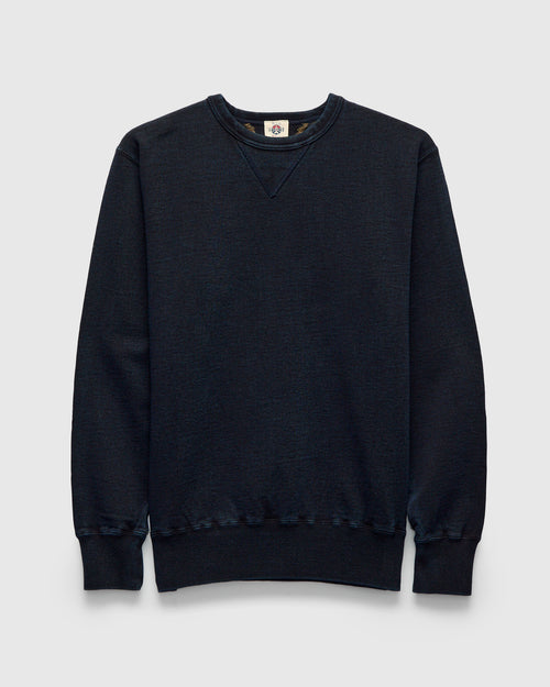 "Natural Dye" Crewneck Sweatshirt in Kakishibu Indigo