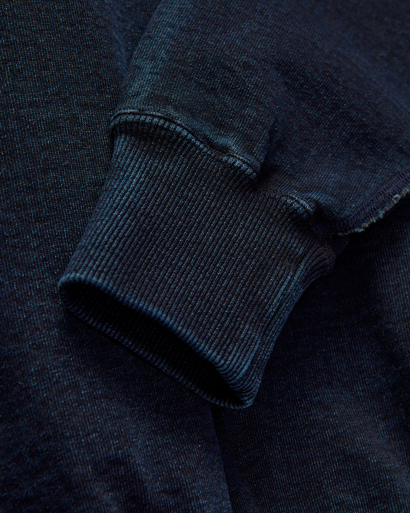 "Natural Dye" Crewneck Sweatshirt in Kakishibu Indigo