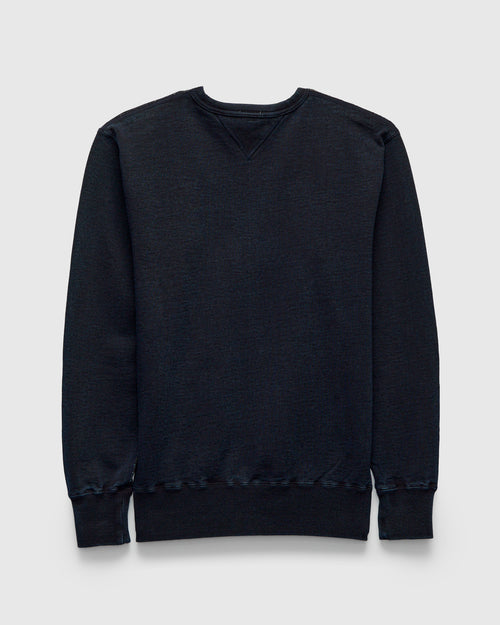 "Natural Dye" Crewneck Sweatshirt in Kakishibu Indigo