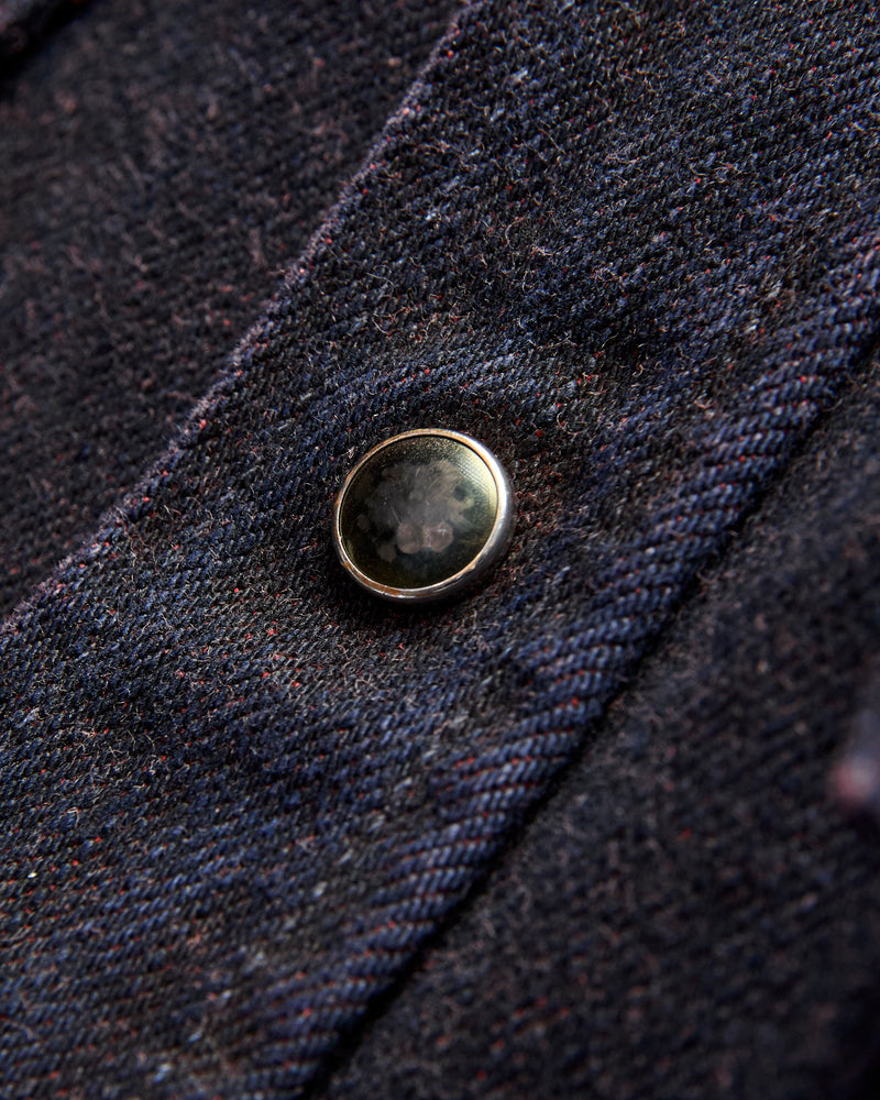 "Bengala" Western Shirt in Indigo Red