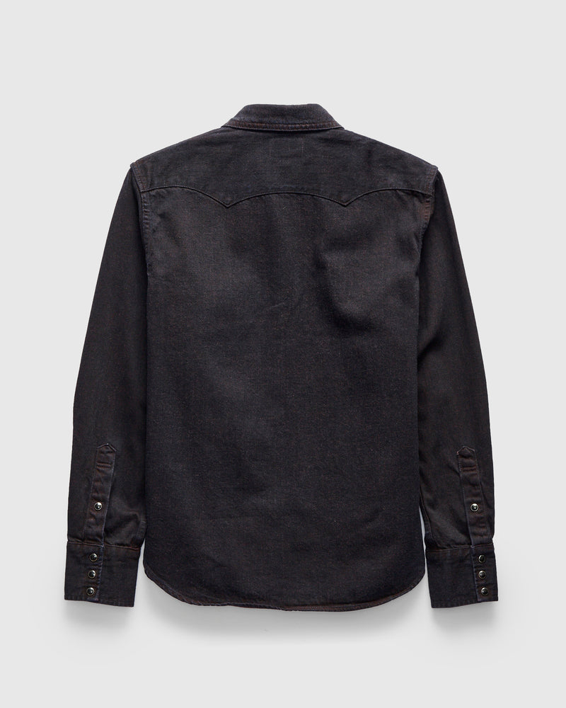 "Bengala" Western Shirt in Indigo Red