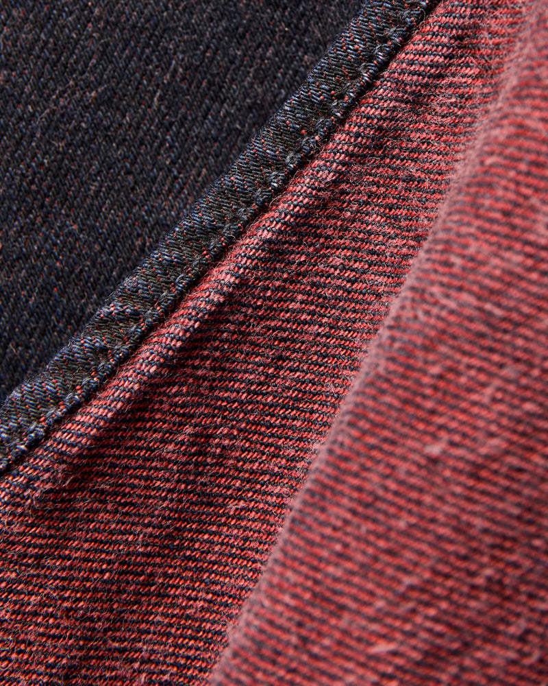 "Bengala" Western Shirt in Indigo Red