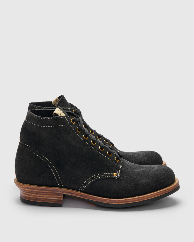 Brigadier Boots-Folk in Black Suede
