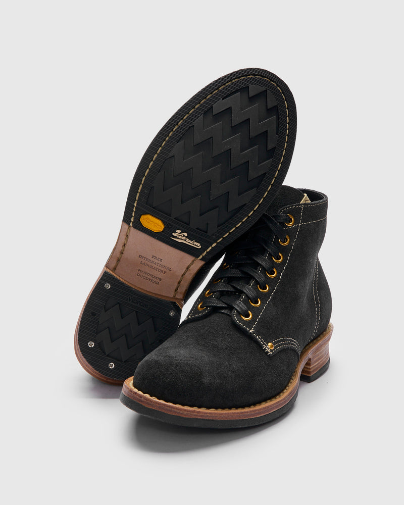 Brigadier Boots-Folk in Black Suede