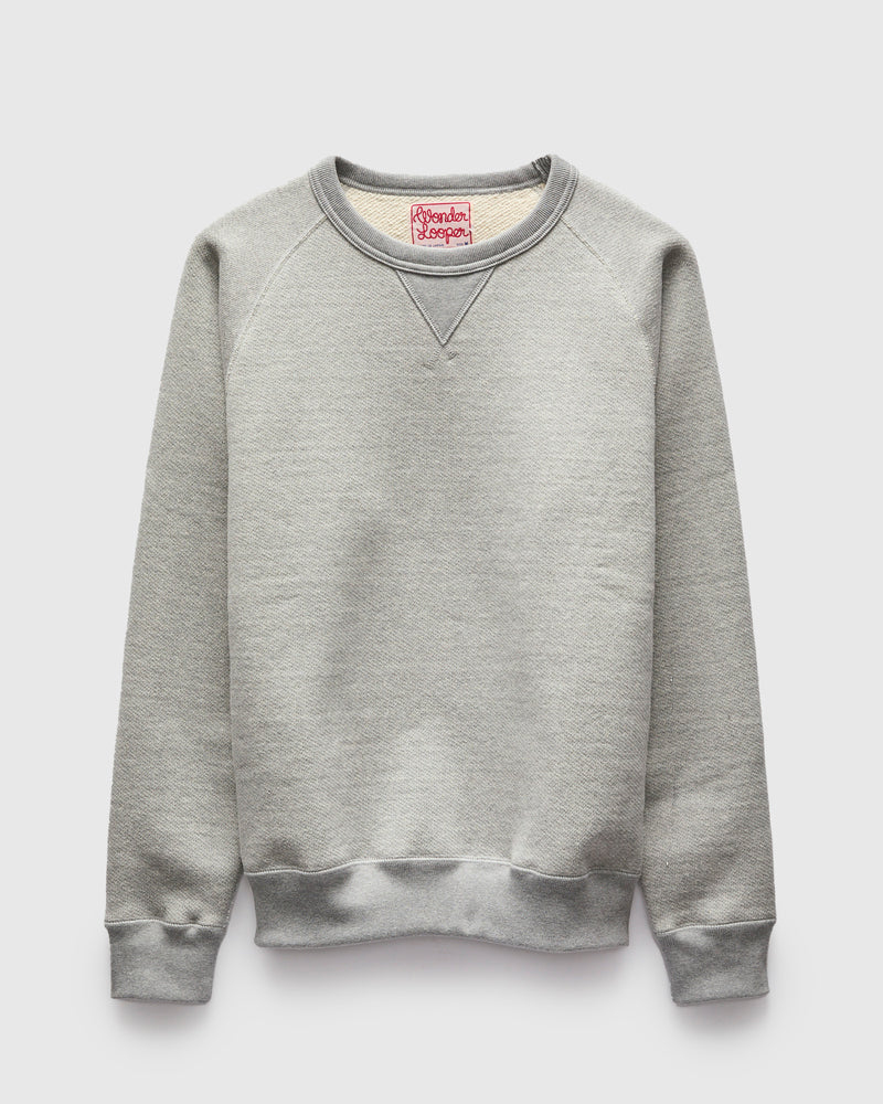 Double Heavyweight French Terry 25.8oz Crewneck in Heather Grey
