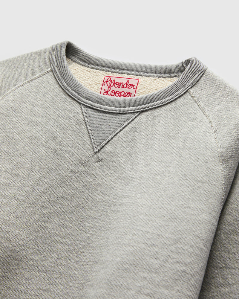Double Heavyweight French Terry 25.8oz Crewneck in Heather Grey