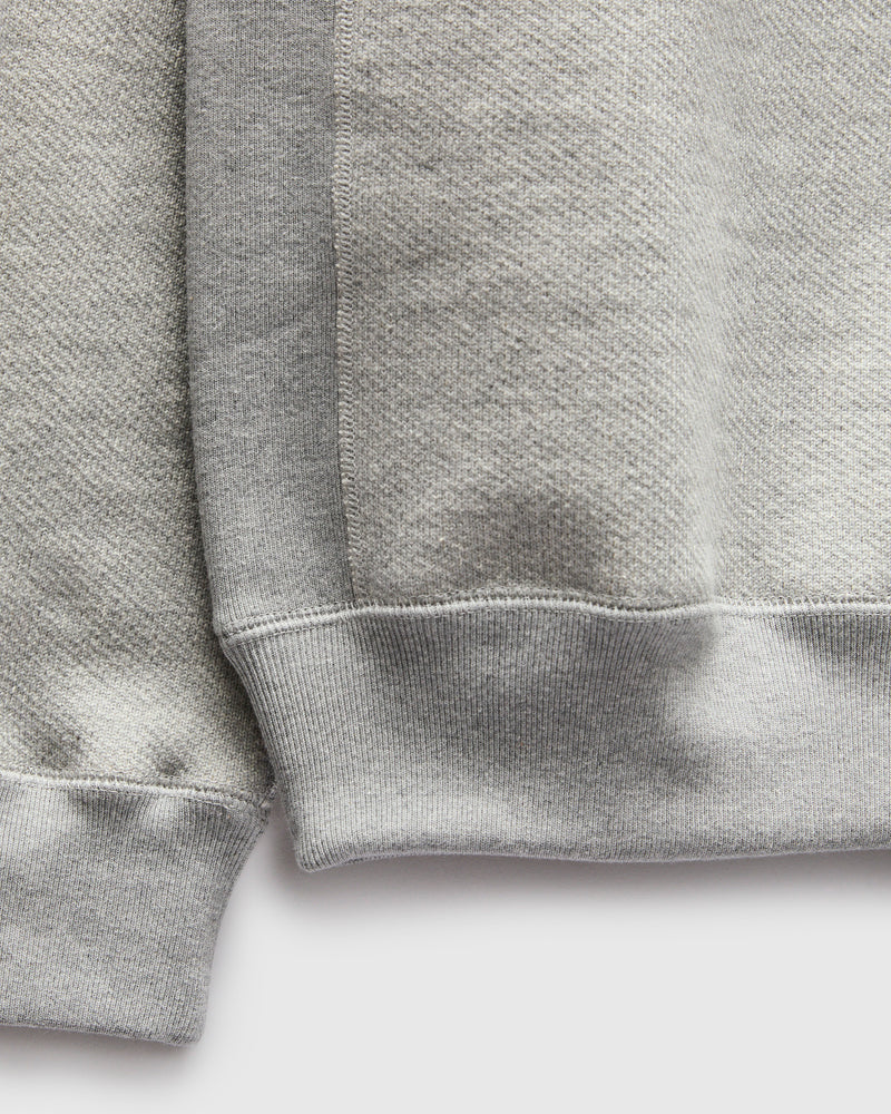 Double Heavyweight French Terry 25.8oz Crewneck in Heather Grey