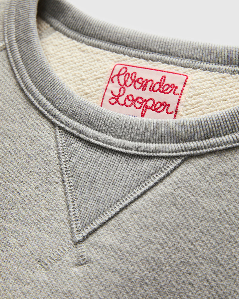 Double Heavyweight French Terry 25.8oz Crewneck in Heather Grey
