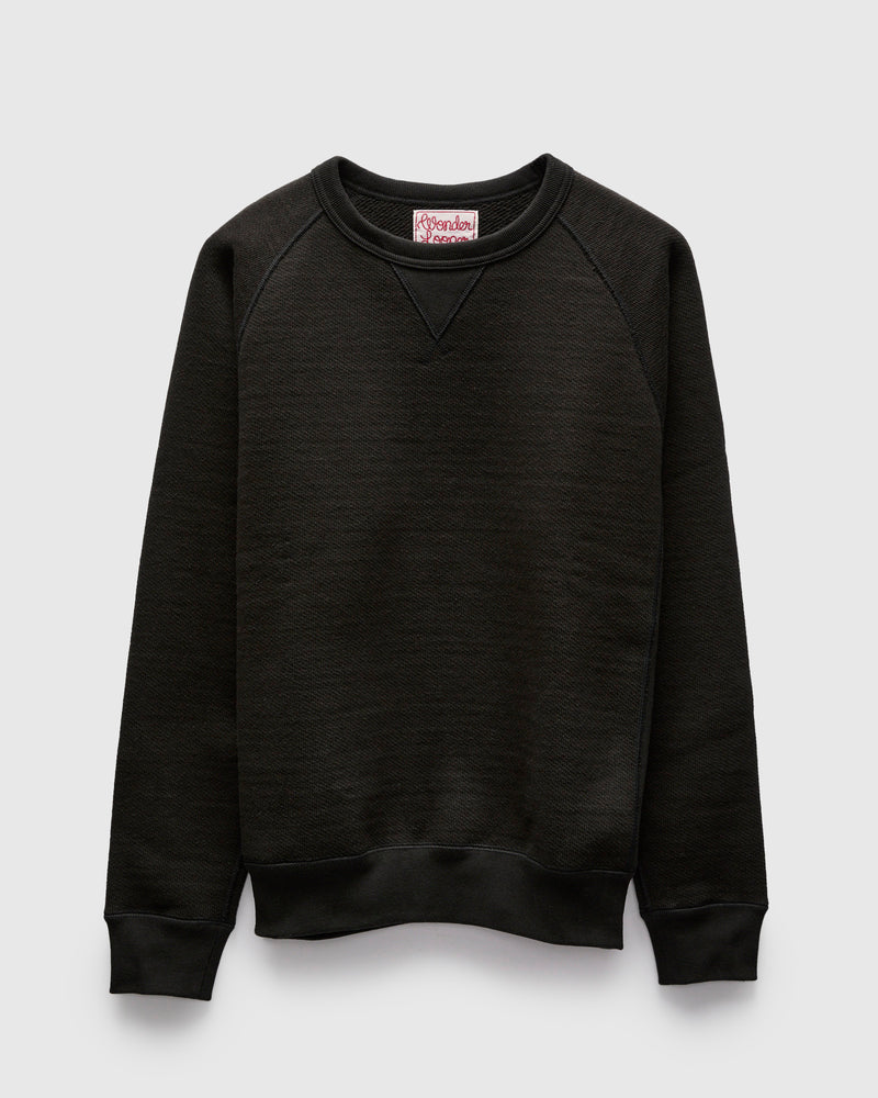 Double Heavyweight French Terry 25.8oz Crewneck in Sumi Black