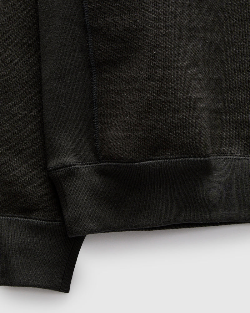 Double Heavyweight French Terry 25.8oz Crewneck in Sumi Black