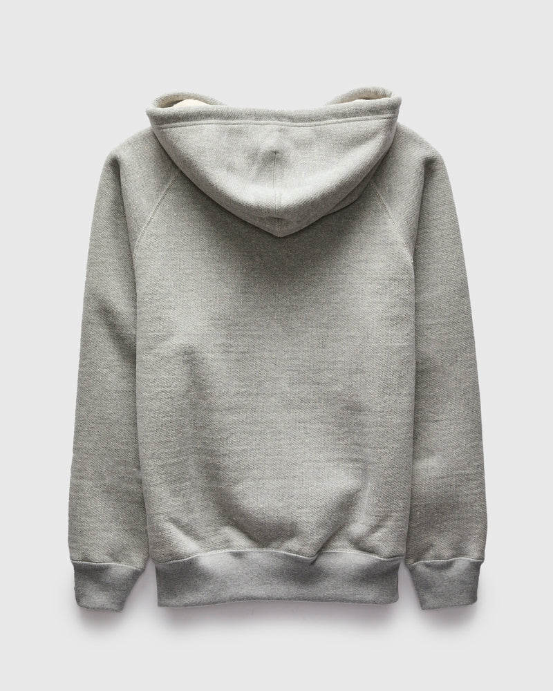 Double Heavyweight French Terry 25.8oz Zip Hoodie in Heather Grey