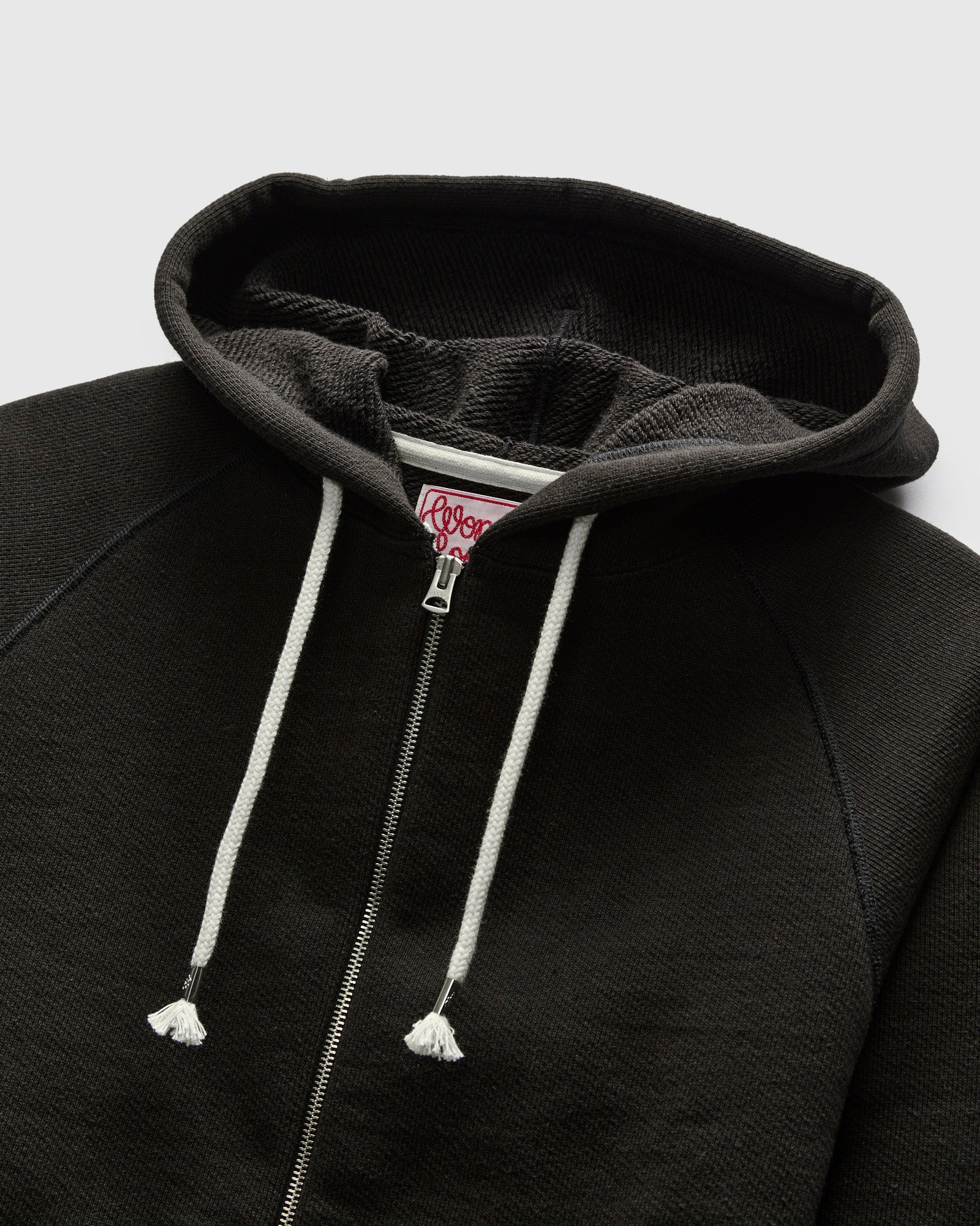 Double Heavyweight French Terry 25.8oz Zip Hoodie in Sumi Black