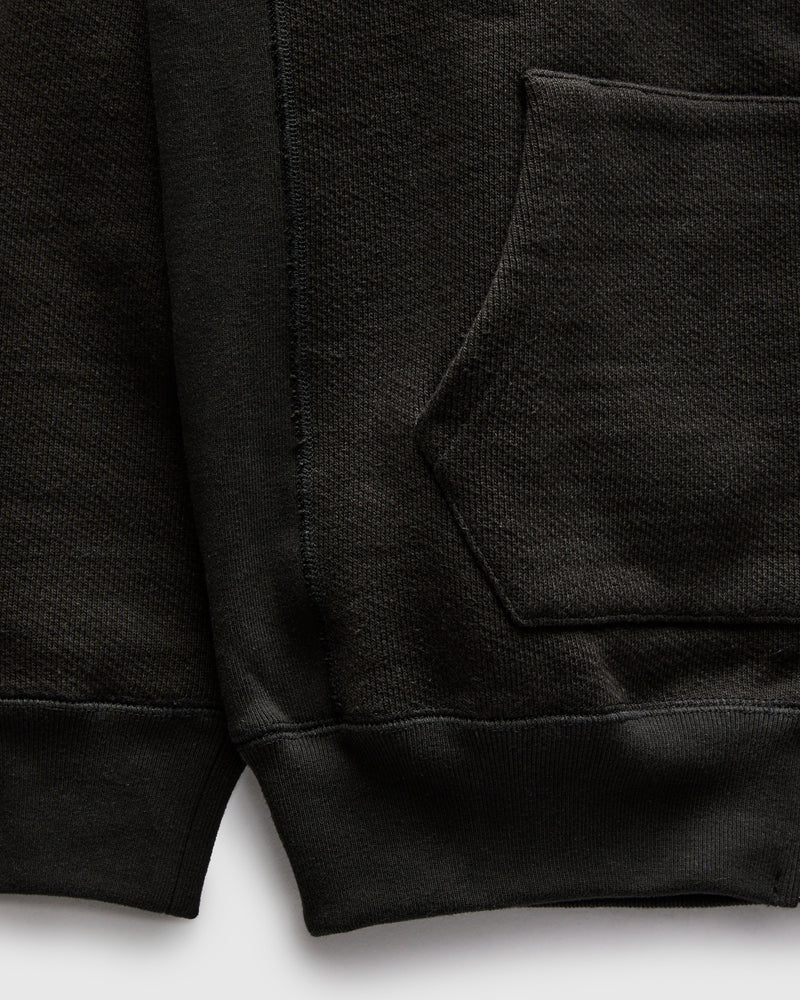 Double Heavyweight French Terry 25.8oz Zip Hoodie in Sumi Black