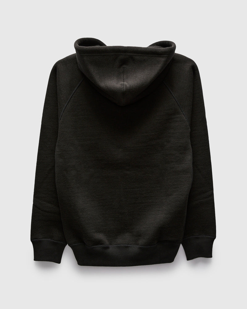 Double Heavyweight French Terry 25.8oz Zip Hoodie in Sumi Black