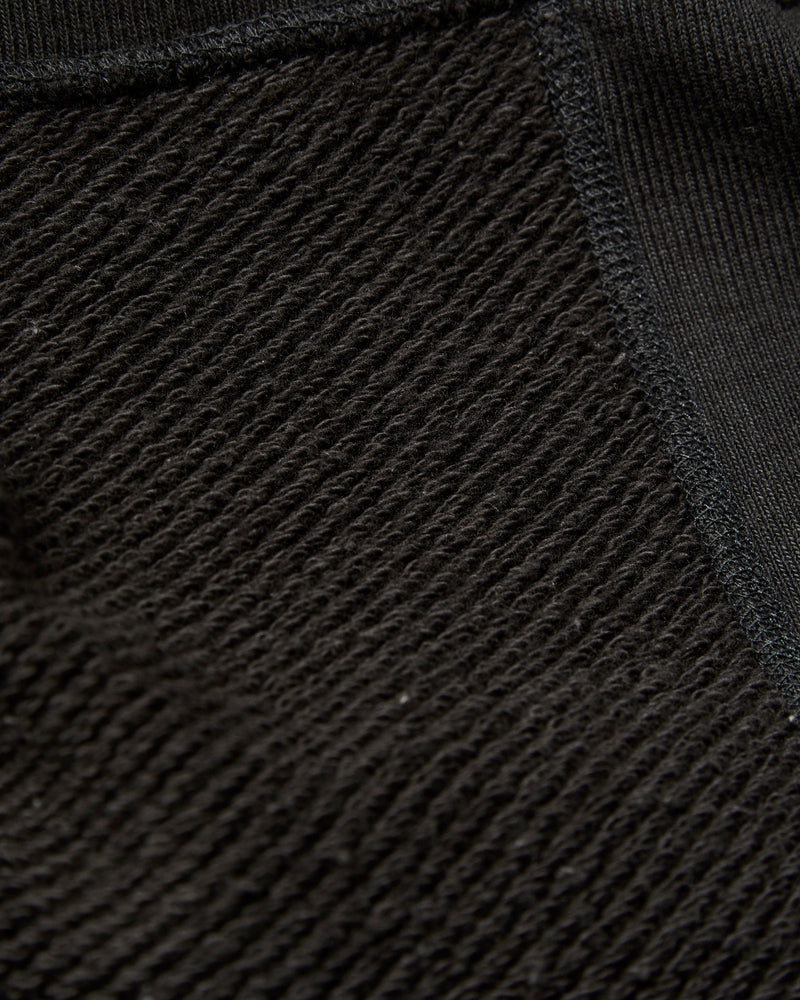 Double Heavyweight French Terry 25.8oz Zip Hoodie in Sumi Black
