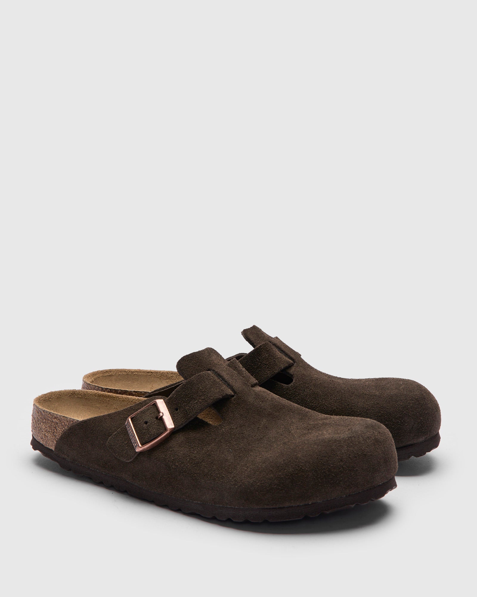 Boston Clog in Mocha Suede SFB – Blue Owl Workshop