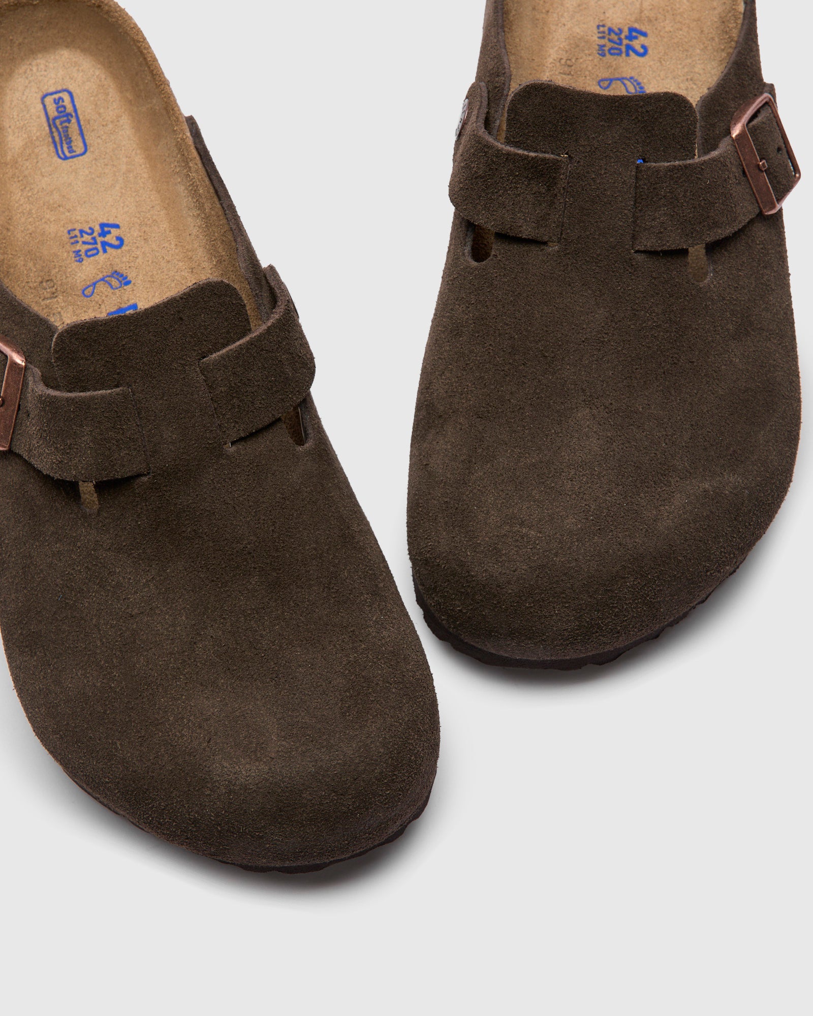 Boston Clog in Mocha Suede SFB – Blue Owl Workshop