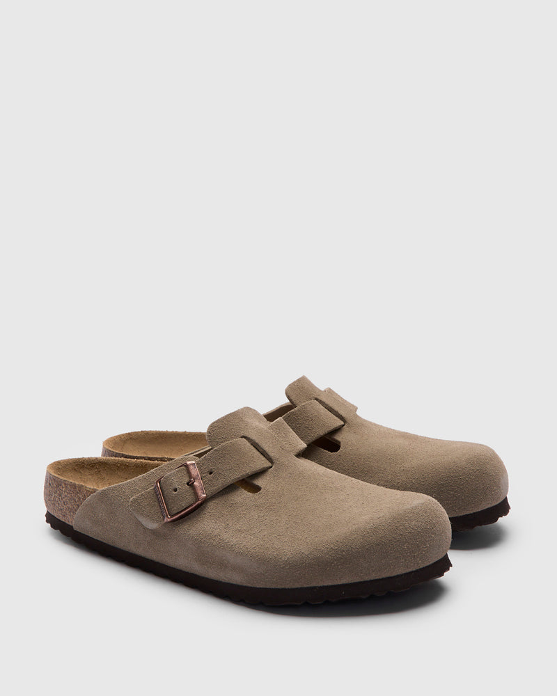 Boston Clog in Taupe Suede SFB