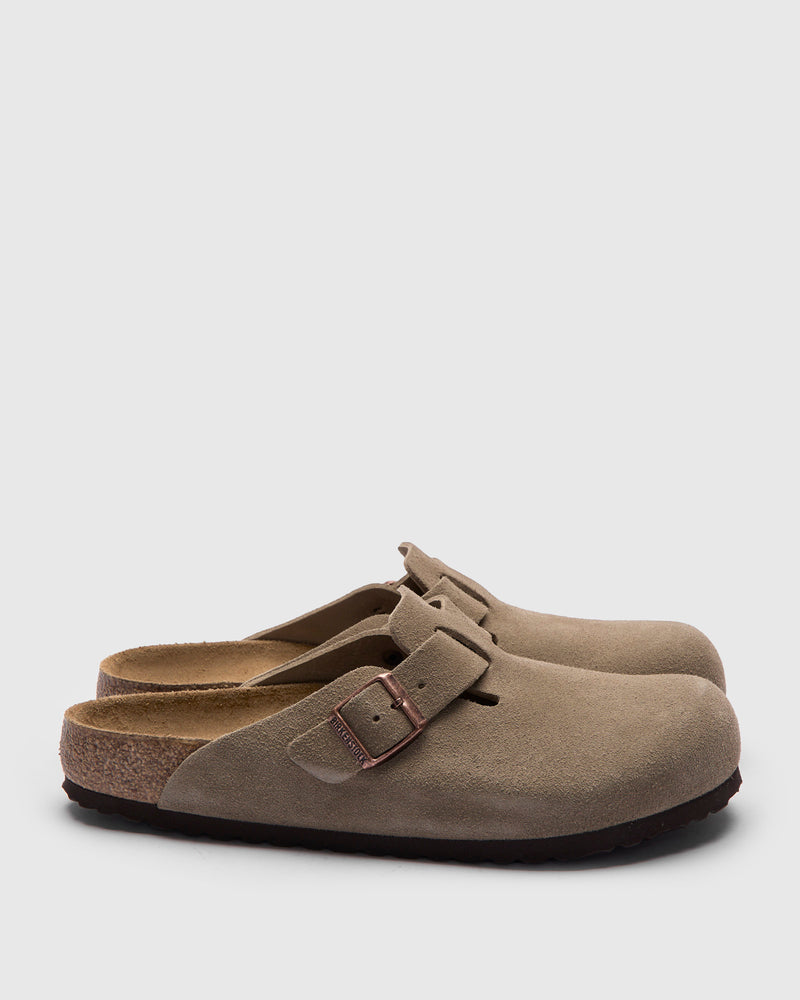 Boston Clog in Taupe Suede SFB